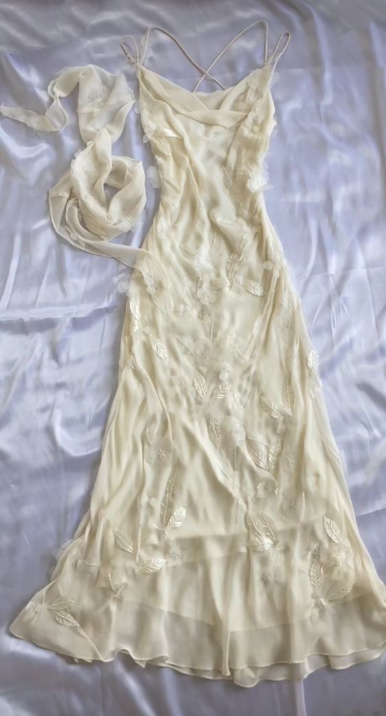 Sexy Sheath Straps Chiffon Champagne Long Prom Dresses