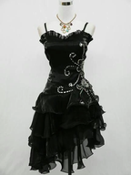 Sexy Sheath Straps Sleeveless Black Short Prom Dress