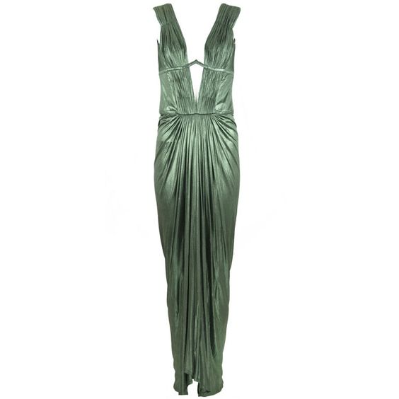Sexy Sheath V Neckline Green Long Prom Dresses