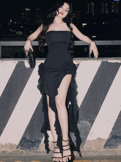 Sexy Strapless Black Prom Evening Dress Secondary image