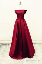 Sexy Strapless Long Satin Floor Length Bridesmaid Dresses For Wedding Party