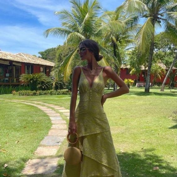 Sexy V Neckline Lace Bud Green Party Dresses Long Birthday Dresses