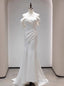 Sexy White Mermaid Off the Shoulder Pleats Wedding Dress