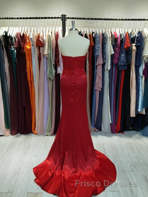 Sheath/Column Elastic Formal Prom Dresses Woven Satin Sequin Sweetheart Sleeveless Court Train Dressese