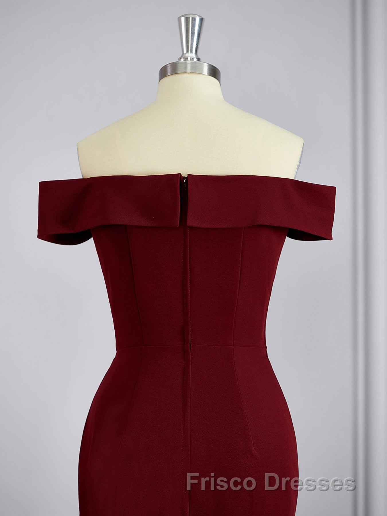 Sheath/Column Off-the-Shoulder Floor-Length Stretch Crepe Mother of the Bride Dress With Ruffles