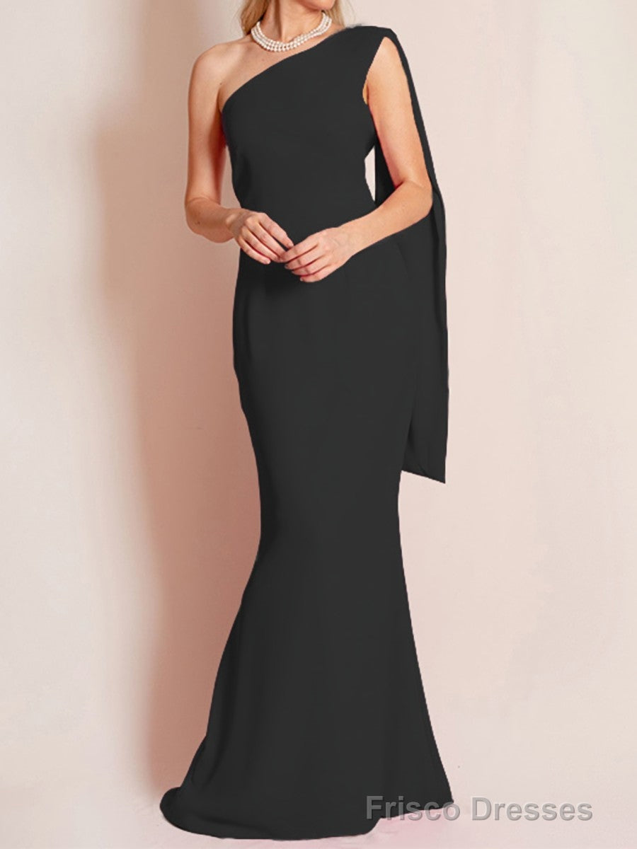 Sheath/Column One-Shoulder Floor-Length Chiffon Mother of the Bride Dresses With Ruffles Secondary image