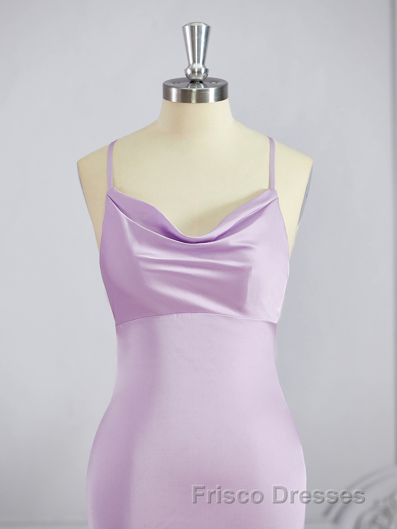 Sheath/Column Square Sweep Train NS Elastic Woven Satin Bridesmaid Dress Secondary image