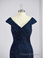 Sheath/Column V-neck Floor-Length Mother of the Bride Dress With Ruffles