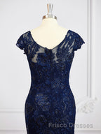 Sheath/Column V-neck Floor-Length Tulle Mother of the Bride Dress With Appliques Lace