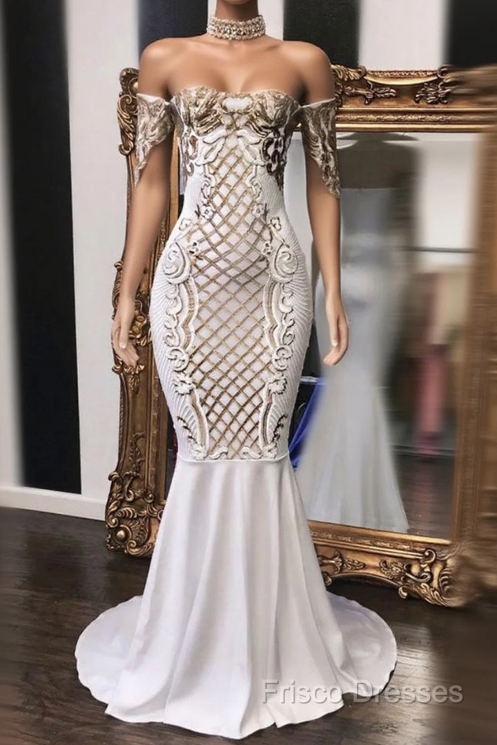 Sheath Long Mermaid Formal Prom Dress With Appliques Main image