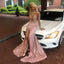 Sheath Pink Elastic Satin Long Sleeves Stretchy Prom Dress