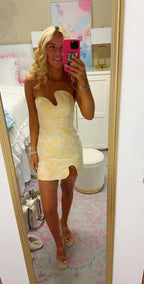 Sheath Short Party Dress Cocktail Dresses Homecoming Dress