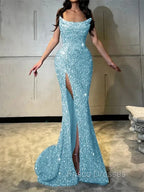 Sheath Straight Court Train Prom Dress