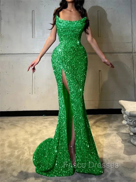 Sheath Straight Court Train Prom Dress