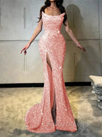 Sheath Straight Court Train Prom Dress