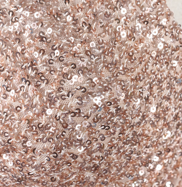 Shining Rose Gold Mermaid Spaghetti Strap V-Neck Slit Sequin Long Prom Dress Evening Dress
