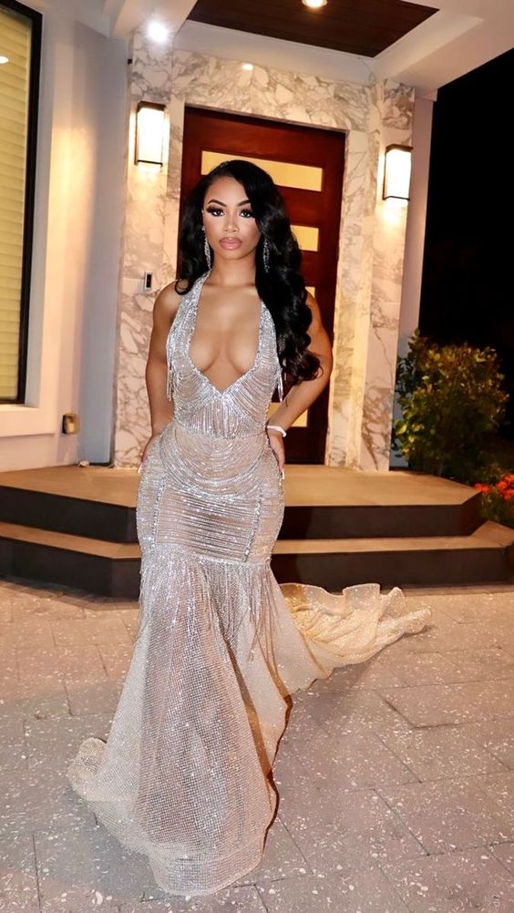Shinning Mermaid Prom Dress With Train