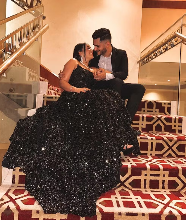 Shiny Black Strapless A-Line Sequin Slit Long Prom Dresses Formal Evening Gowns