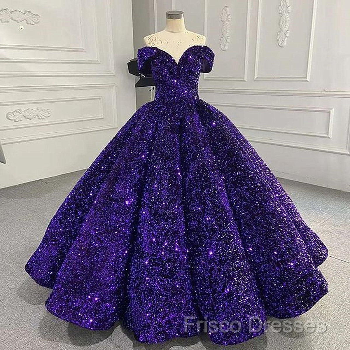 Shiny Off The Shoulder Burgundy Purple Long Formal Prom Dress, Wine Red Purple Formal Dress
