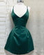 Short A-Line Spaghetti Strap Satin Dress