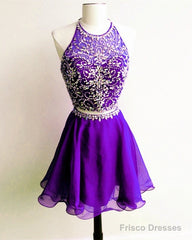 Short Beaded Chiffon Two Piece Dress