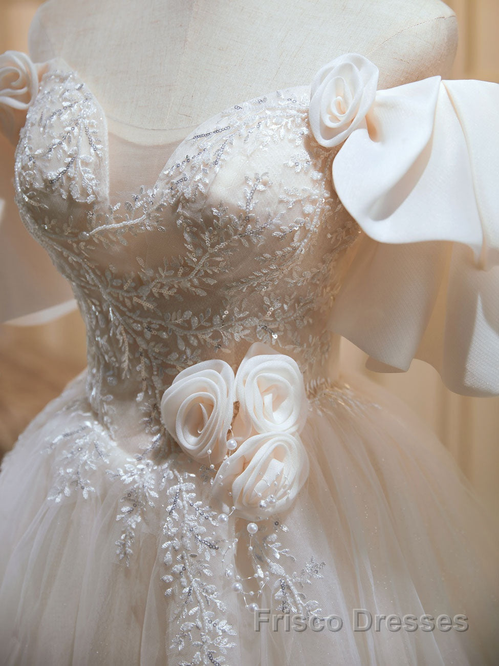 Short Beige Formal Prom Dresses, Beige Tulle Lace Homecoming Dresses