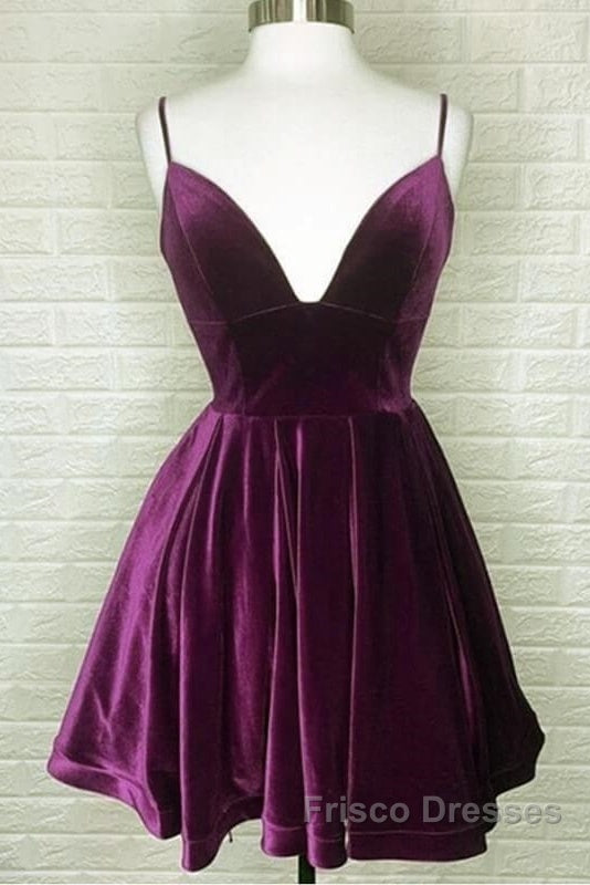 Short Burnt Orange Velvet Homecoming Dress Secondary image