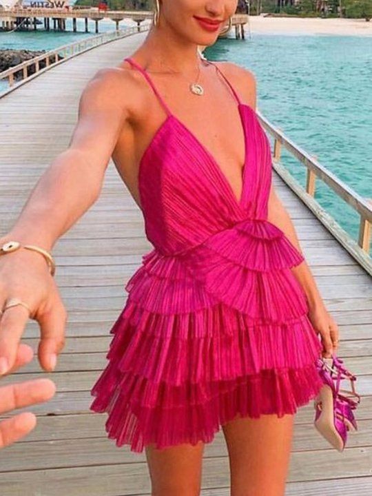 Short Homecoming Dress/Bridesmaid Dress/Wedding Party Dress/Mini Dress Main image