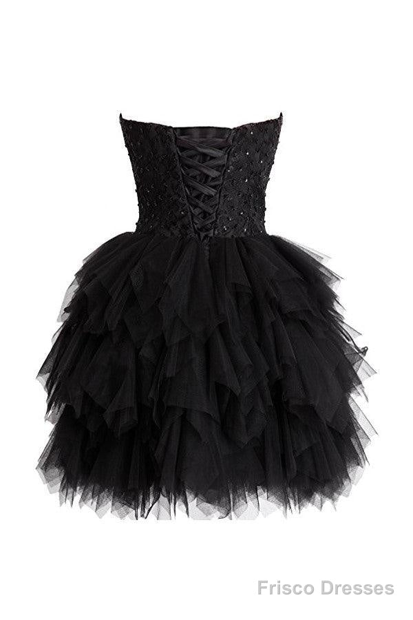 Short Lace Tulle Prom Dresses Homecoming Dresses With Beading
