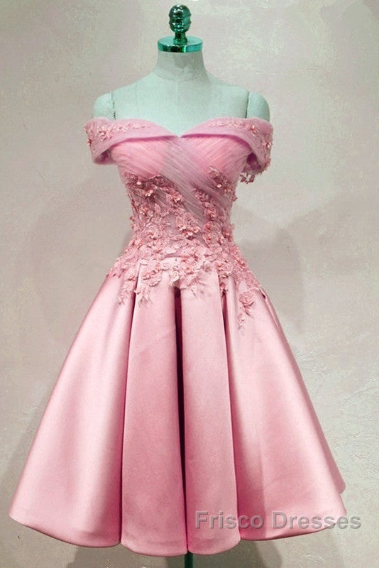 Short Off Shoulder Formal Prom Homecoming Dress Lace Embroidery