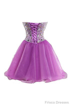 Short Purple Homecoming Dresses Short Prom Dresses With Beading