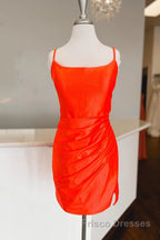 Short Ruched Bodycon Formal Prom Dresses, Short Bodycon Formal Homecoming Dresses