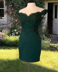 Short Tight Satin Lace Off The Shoulder Dress