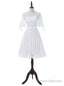 Short Wedding Dresses A-line Half Sleeves Short Lace Beach