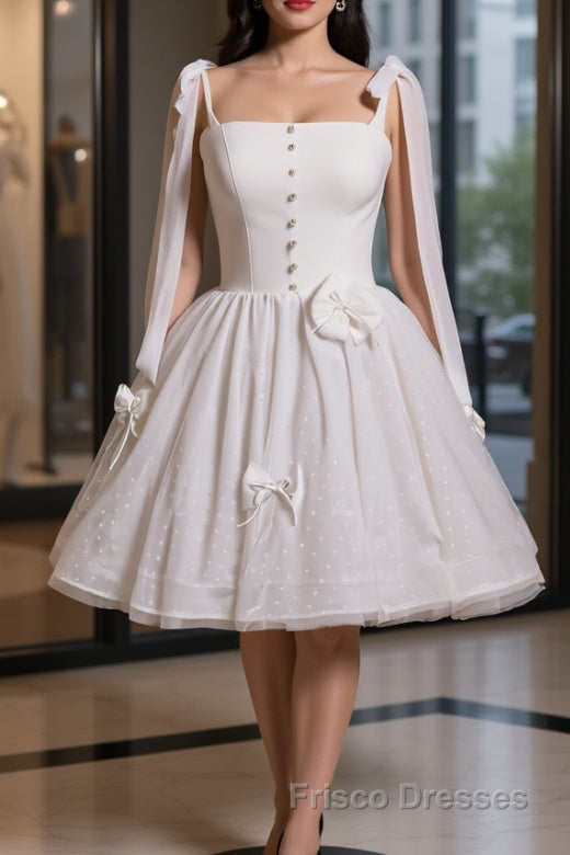 Short White Formal Prom Dresses, Short White Formal Homecoming Dresses Main image