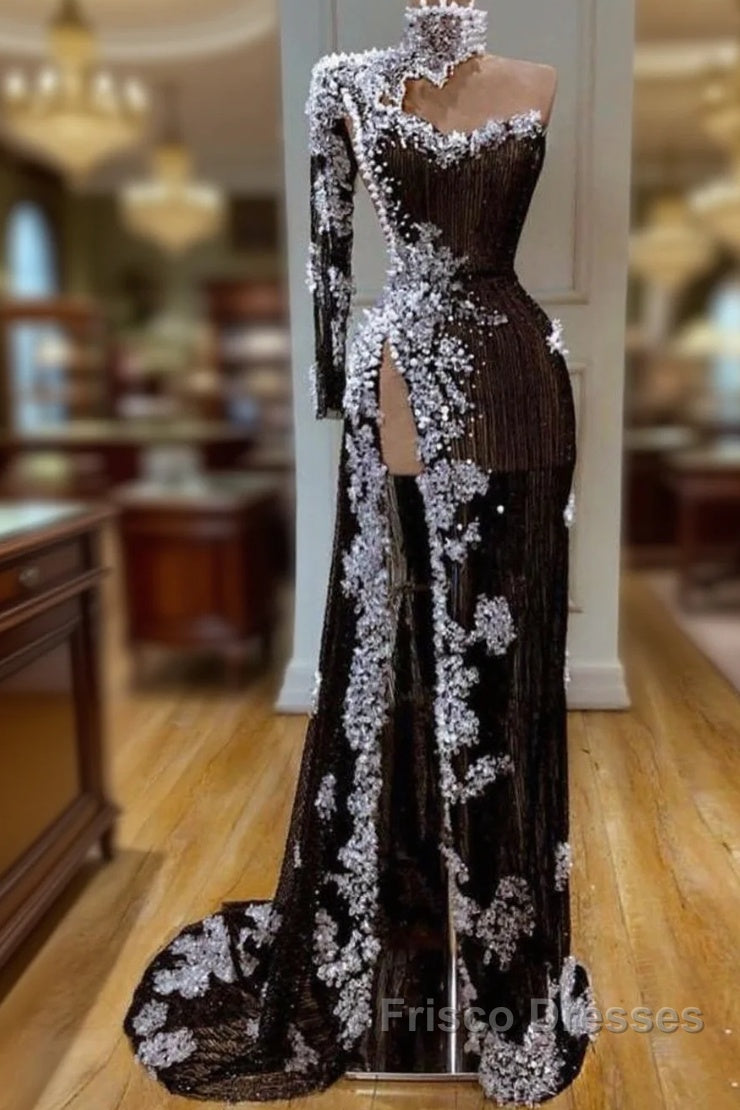 Side Slit Formal Prom Dress, Mermaid Formal Prom Dress, Lace Formal Prom Dress Main image