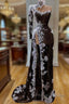 Side Slit Formal Prom Dress, Mermaid Formal Prom Dress, Lace Formal Prom Dress
