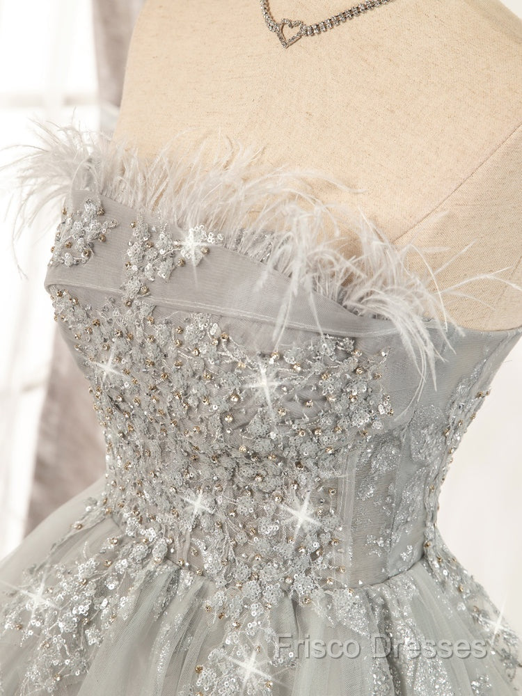 Silver Hoco Dress Short Homecoming Dress