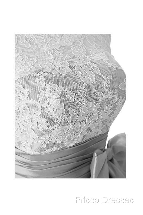 Silver Taffeta Short Homecoming Dress Formal Prom Dress