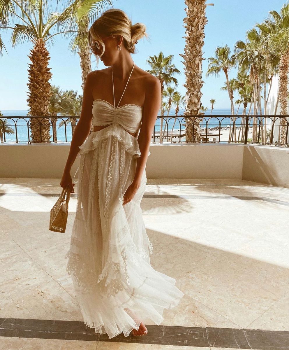 Simple A Line Halter Tulle Champagne Long Prom Dresses
