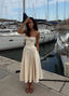 Simple A Line Spaghetti Straps Satin Evening Party Dress Prom Dresses