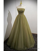 Simple And Minimalist Clover Green Square Neckline Fluffy Short Sleeved Sequin Ball Dress In Clover A-Line Princess Backless And Ground Length Evening Dress