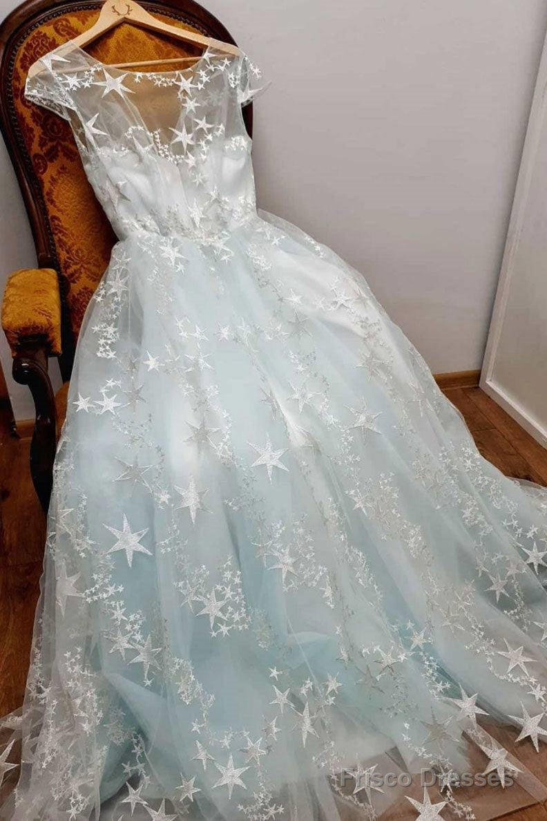 Simple Blue Tulle Prom Dress Blue Tulle Formal Dress Main image