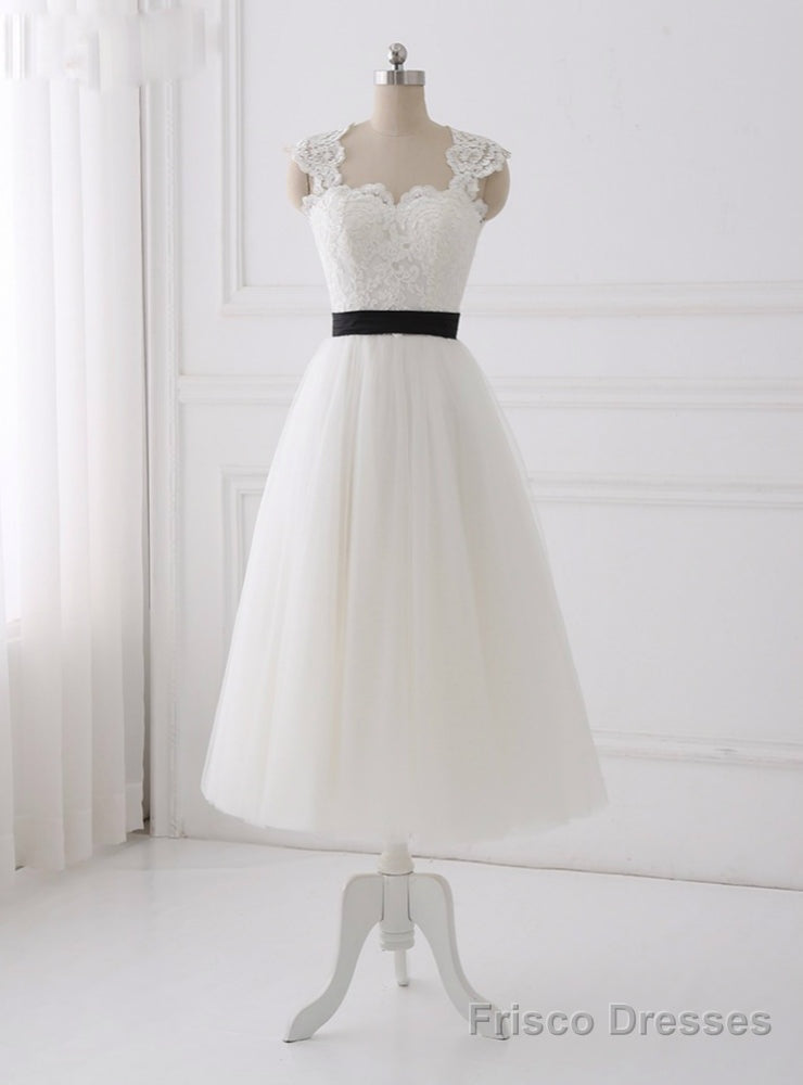 Simple Bohemian Tea Length Wedding Dresses