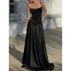 Simple Brown Spaghetti Straps A Line Prom Dress Party Dress