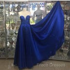 Simple Design Sweetheart Long Satin Formal Prom Dress