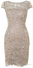 Simple Knee Length Lace Mother Of The Bride Dress  Formal Prom Dress
