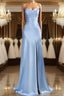 Simple Mermaid Floor Length Formal Prom Dress With Slit 22Th Birthday Outfit