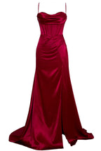 Simple Mermaid Floor Length Prom Dress With Slit