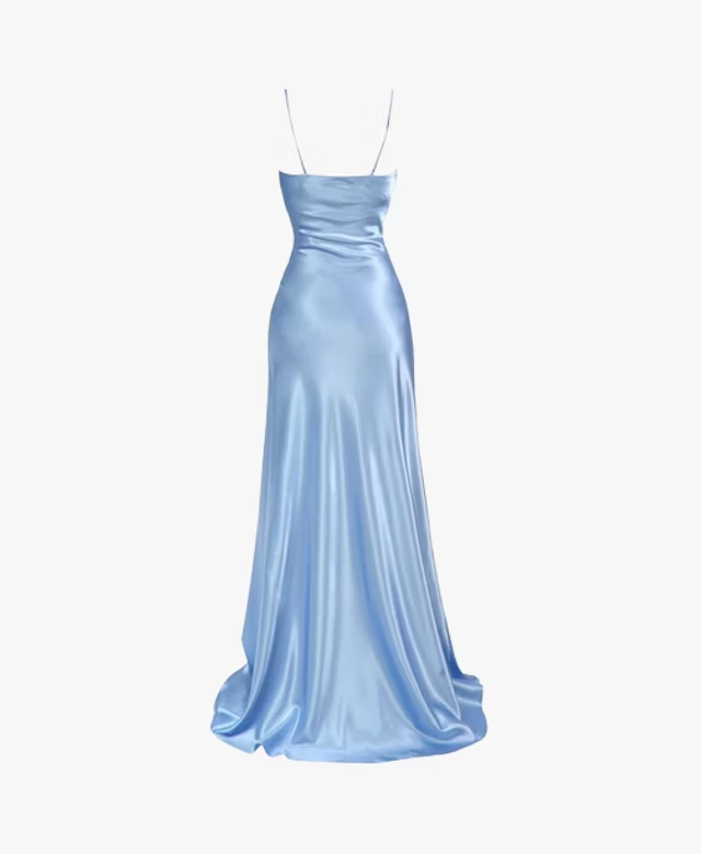 Simple Mermaid Floor Length Prom Dress With Slit 22Th Birthday Outfit
